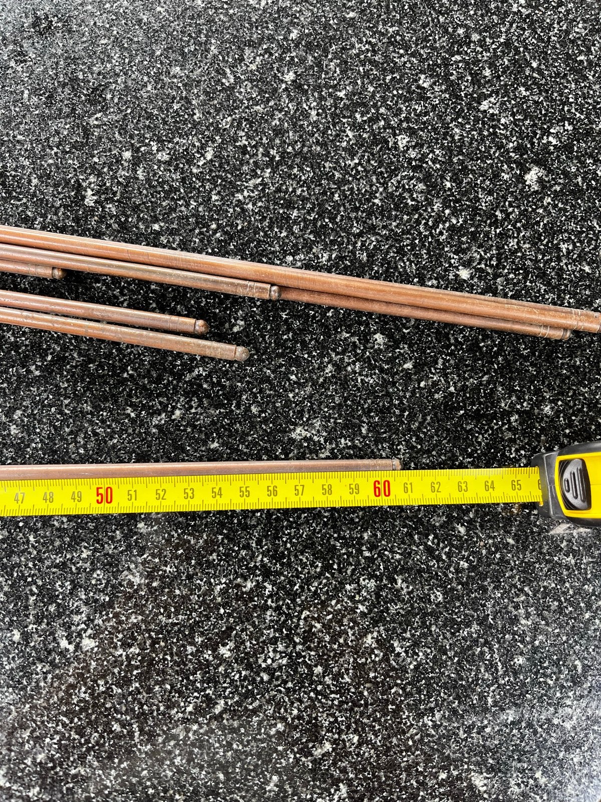 13 rood koperen traproeden, 60 cm lang, Ophalen of Verzenden
