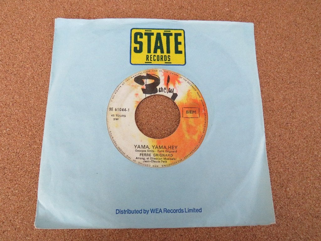 Ferre Grignard "Yama, Yama, Hey" Vinyl single., Cd's en Dvd's, 7 inch, Ophalen of Verzenden, Zo goed als nieuw, Pop