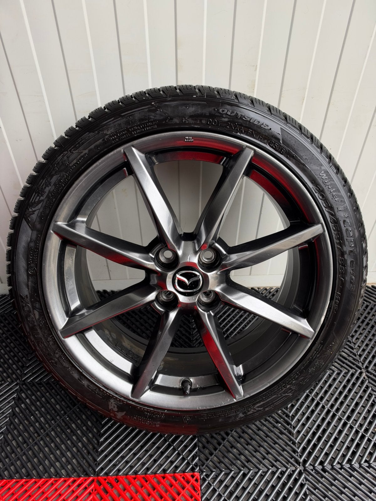 Orginele Mazda (Mx5) velgen 17 inch 4x100 Winterbanden, Auto-onderdelen, Ophalen, Velg(en), 17 inch, Winterbanden