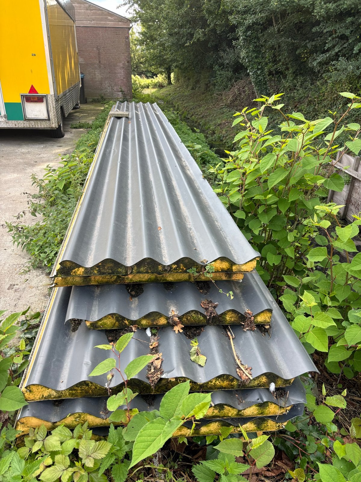 Dakplaten, Doe-het-zelf en Verbouw, Zo goed als nieuw, 15 m² of meer, Metaal, Grijs