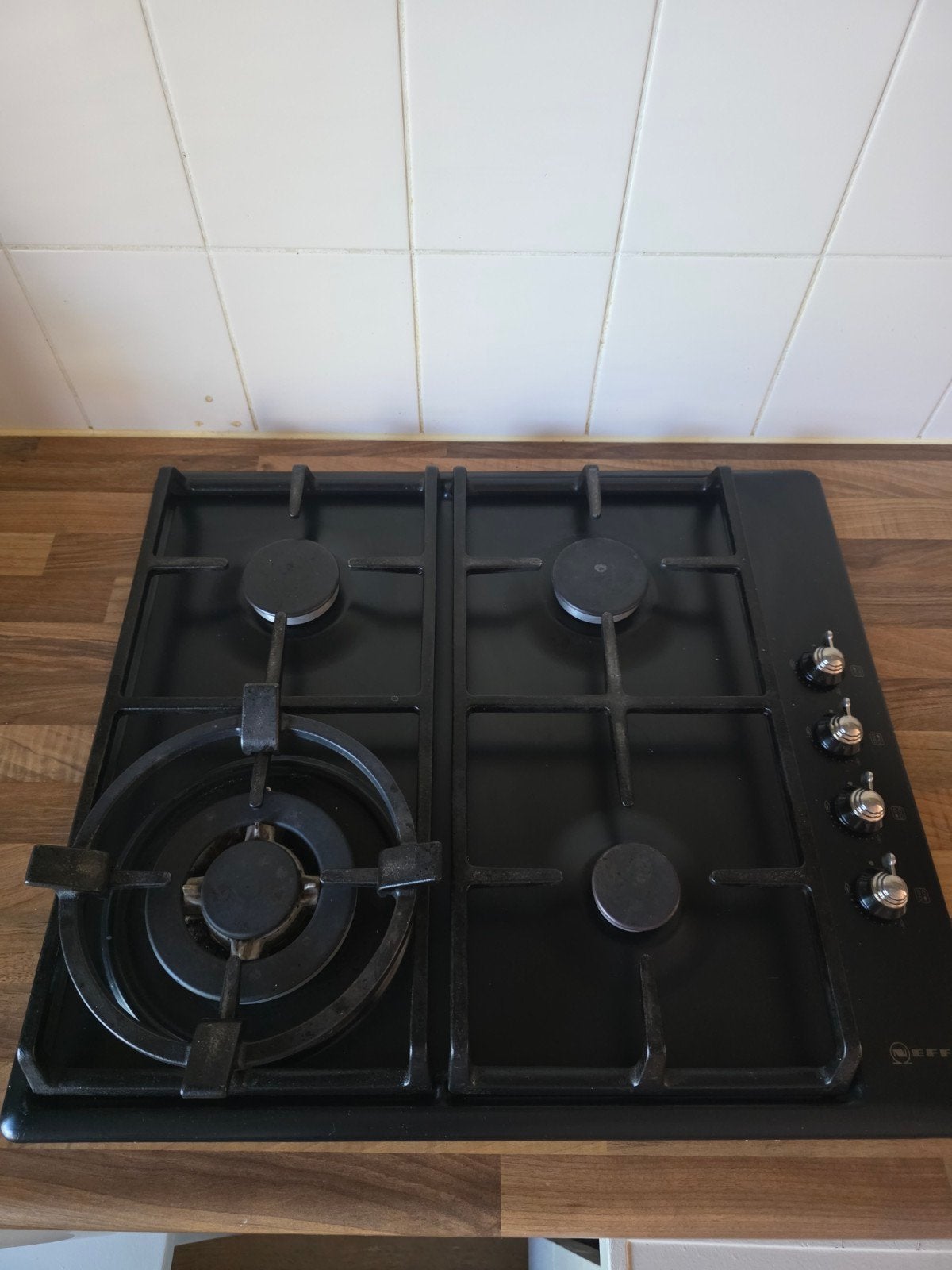 Neff gaskookplaat met elektrische ontsteking en gasslang, Witgoed en Apparatuur, Ophalen, Gebruikt, 4 kookzones, Inbouw