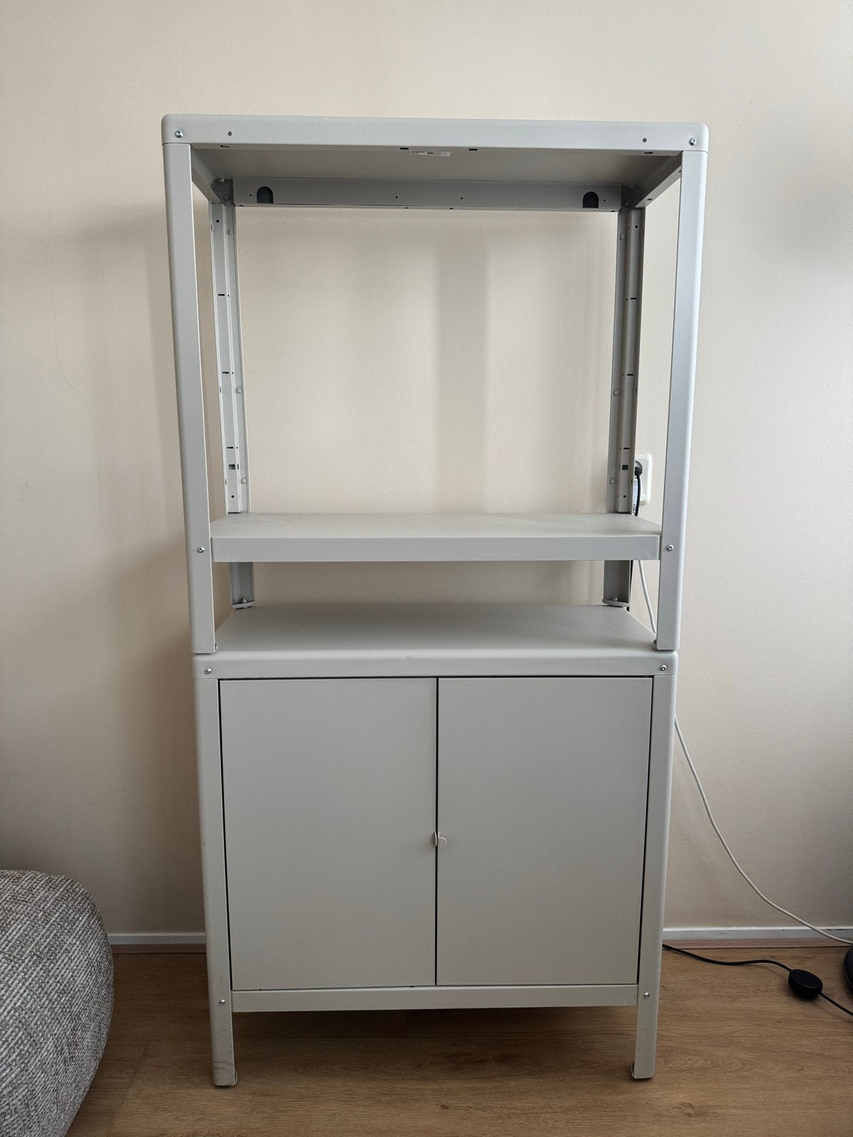 IKEA KOLBJÖRN Opbergmeubel met kast, beige - Goede staat, Ophalen, 50 tot 100 cm, Zo goed als nieuw, Metaal