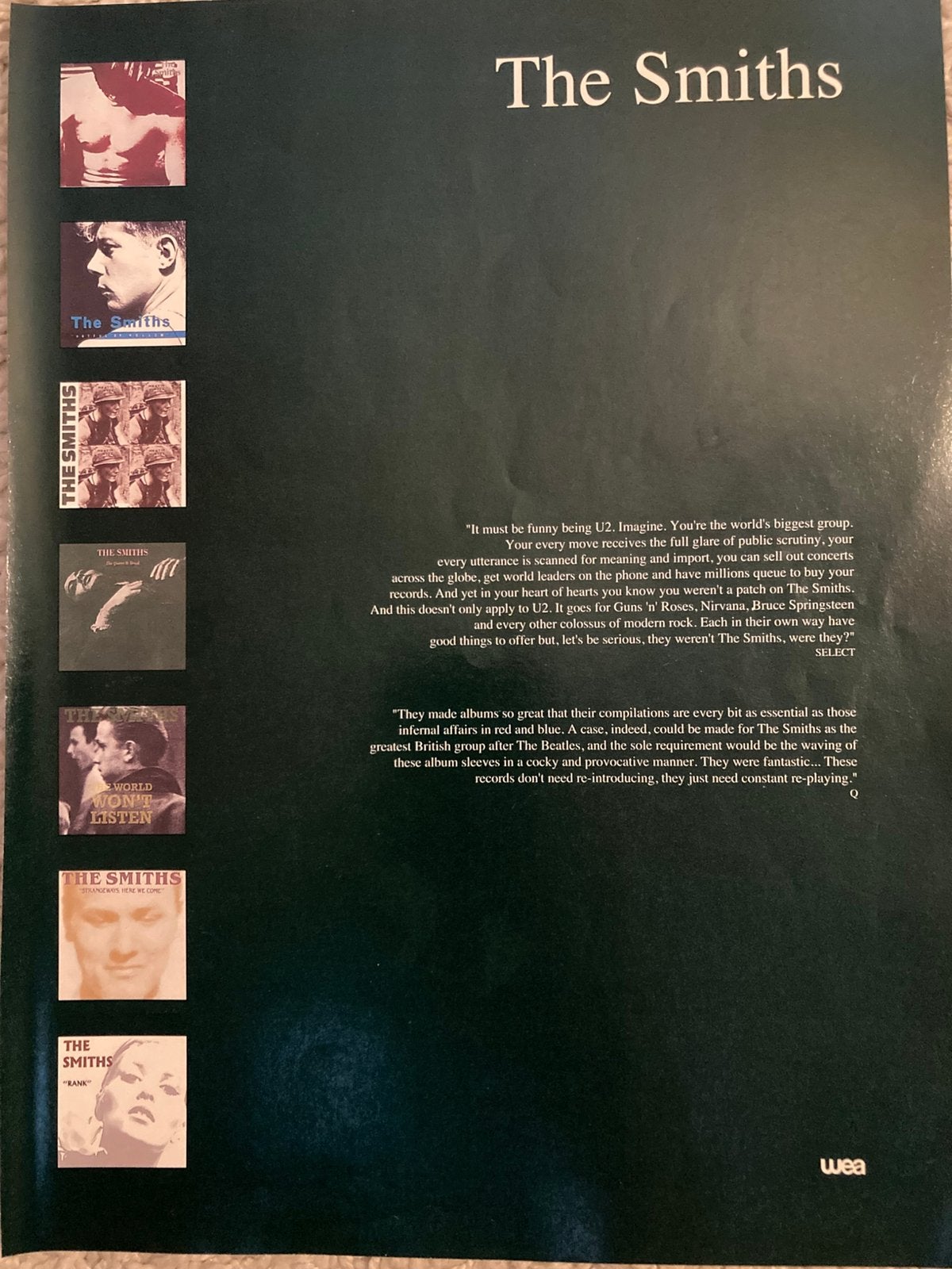 THE SMITHS A4 advertentie, Cd's en Dvd's, Ophalen of Verzenden