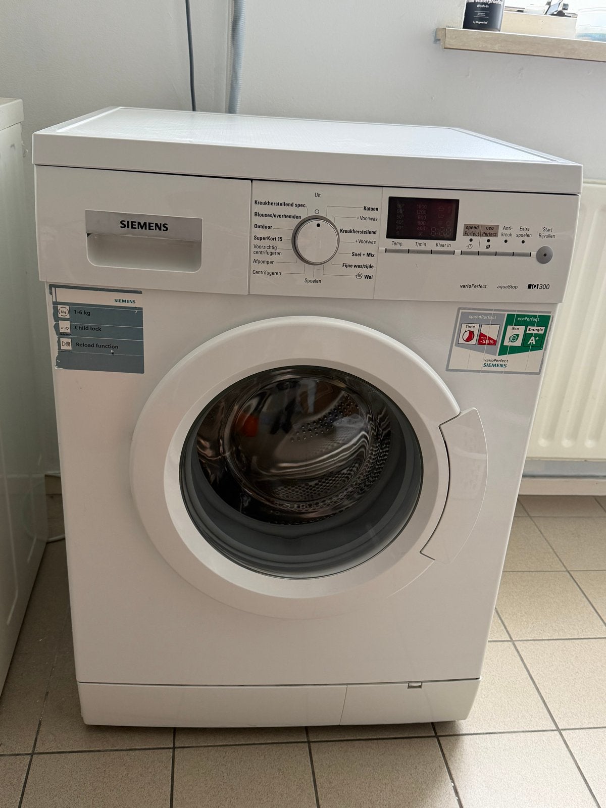 Siemens Wasmachine, Witgoed en Apparatuur, Ophalen, 1200 tot 1600 toeren, 4 tot 6 kg, Zo goed als nieuw