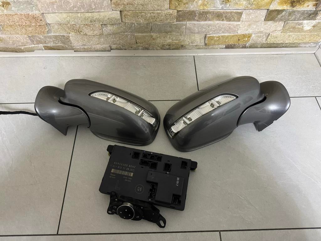 Elektrische inklapbare zijspiegels Mercedes W211 S211, Auto-onderdelen, Spiegels, Ophalen of Verzenden, Gebruikt, Mercedes-Benz