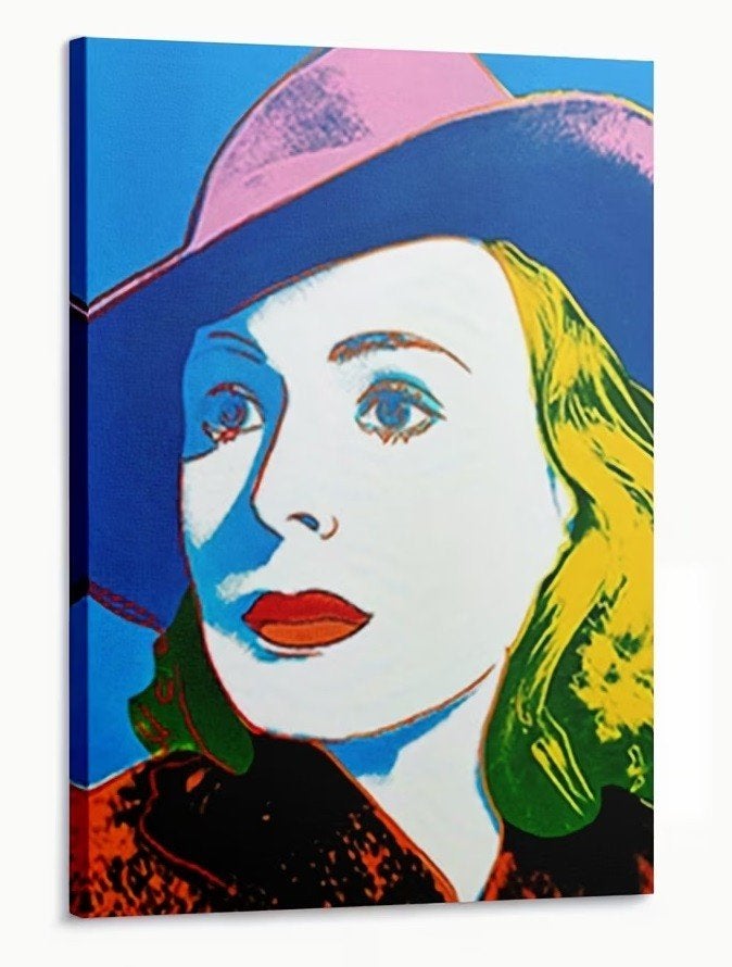 Andy Warhol - Ingrid Bergman - Canvas Schilderij, Ophalen of Verzenden