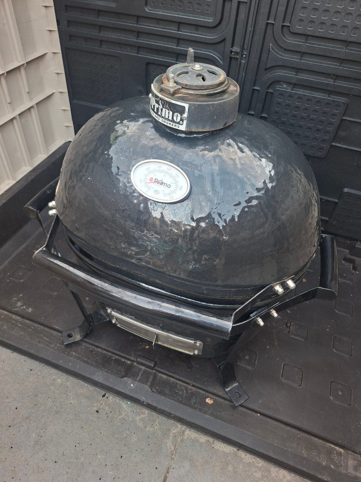 Primo Oval Junior Kamado BBQ - Gebruikt, Tuin en Terras, Ophalen, Gebruikt, Primo