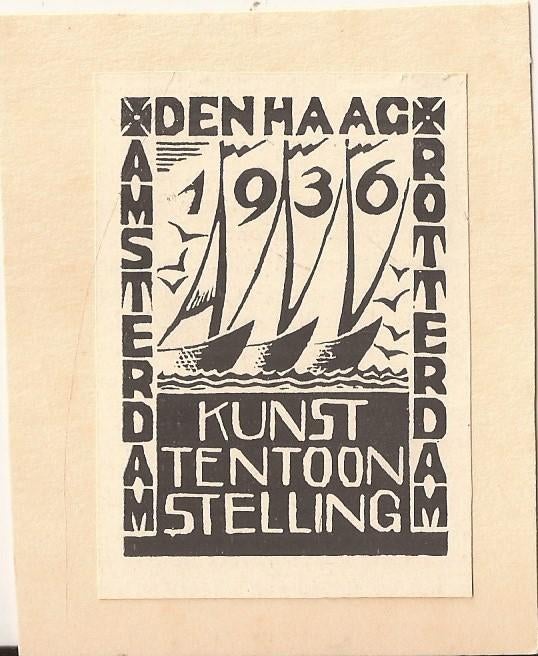 Franken Pzn., J. - 2 uitgeknipte Houtgravures Exlibris & afb, Ophalen of Verzenden, Gravure, Origineel, 1900 - 1949