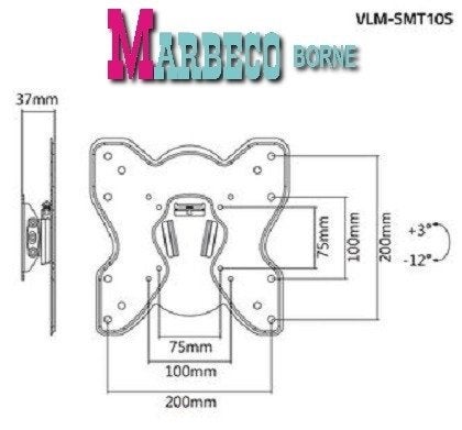 TV beugel, wandsteun, muurbeugel, muursteun Vesa 200 Tilt, Nieuw, Info@marbeco.nl, Valueline, Ophalen of Verzenden