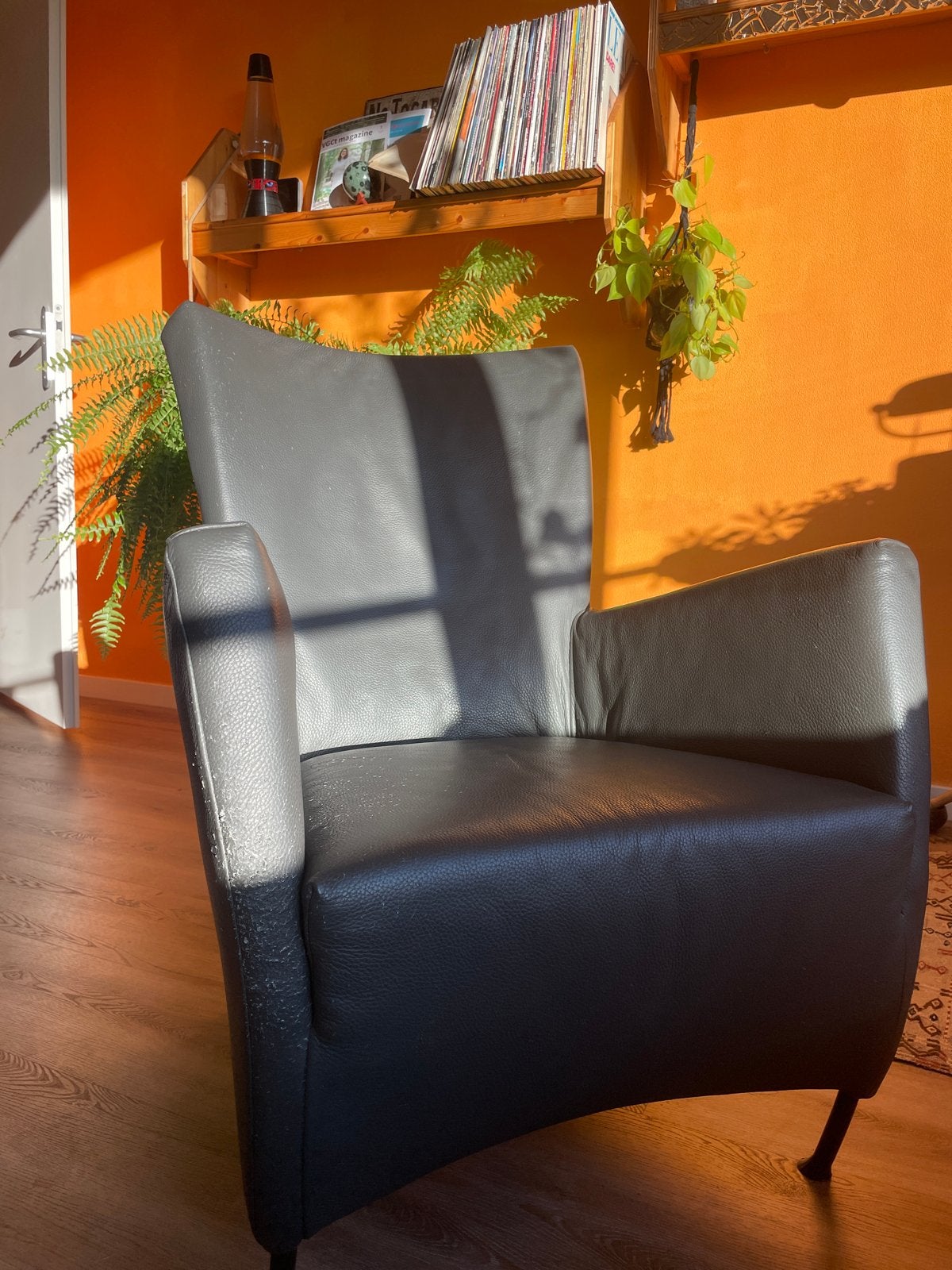 Montis Windy fauteuil, Ophalen, Gebruikt, Leer, 75 tot 100 cm