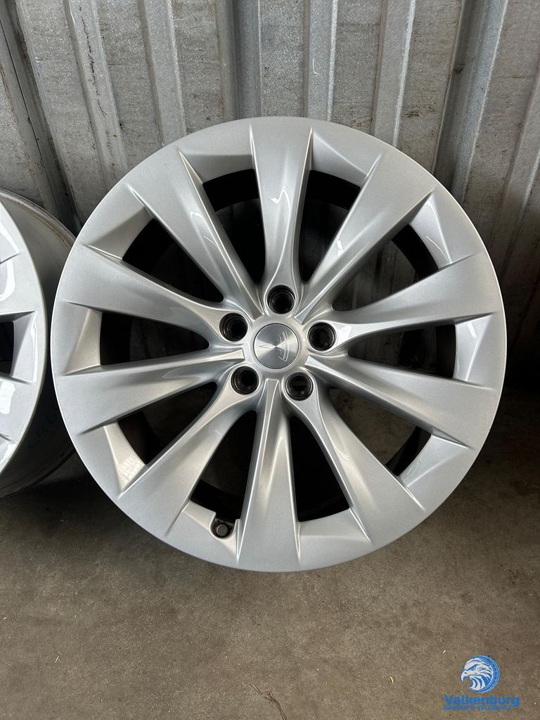 Originele Tesla Model S X Turbine 20 inch breedset velgen 5x, Auto-onderdelen, Banden en Velgen, Gebruikt, Velg(en), -, -