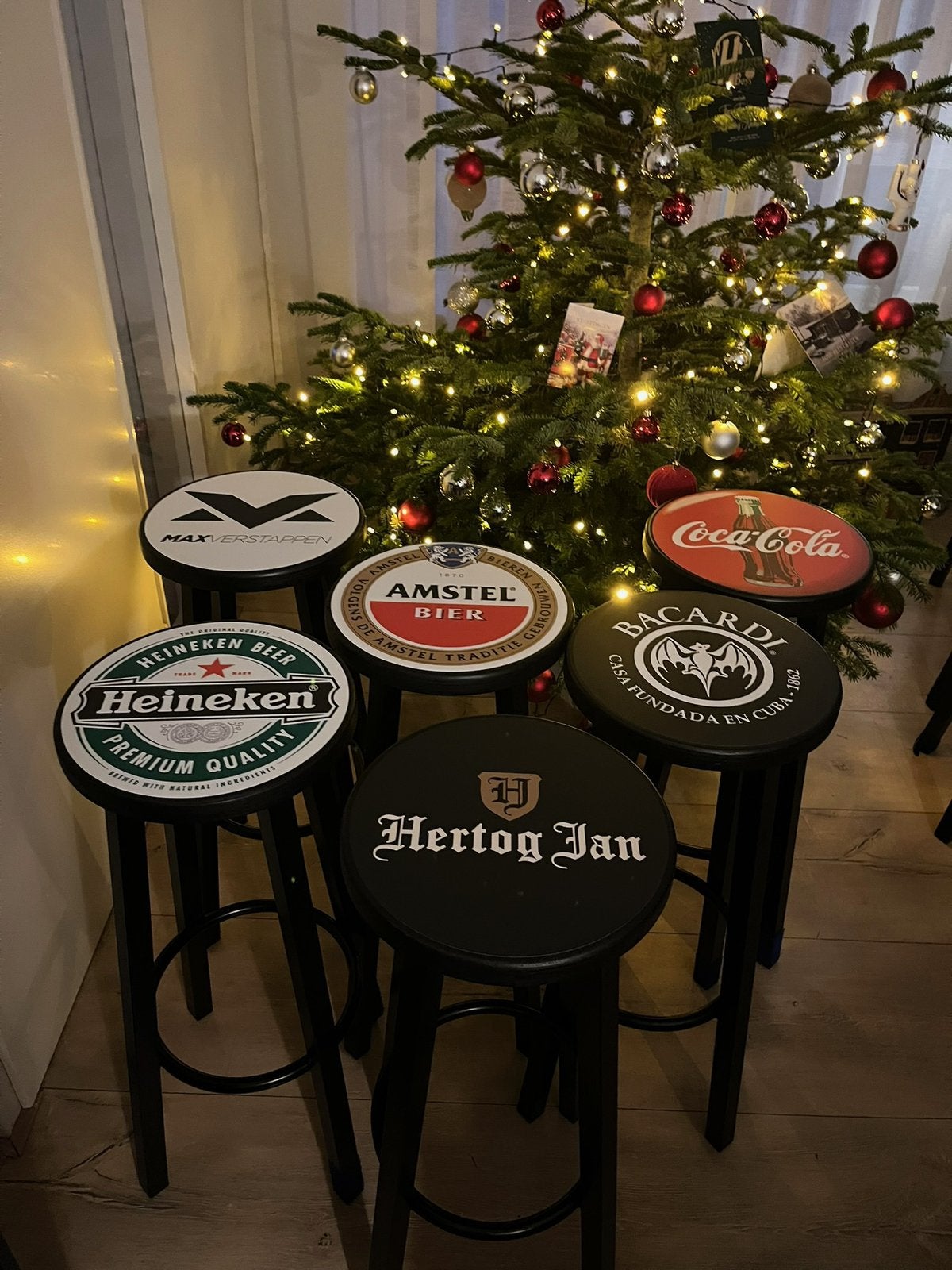 Barkrukken met bier- en drankmerken – direct beschikbaar, 5 krukken of meer, Met voetsteun, 60 tot 90 cm, Nieuw