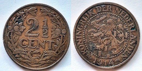2 ½ cent 1914, Postzegels en Munten, Verzenden, Koningin Wilhelmina, Overige waardes