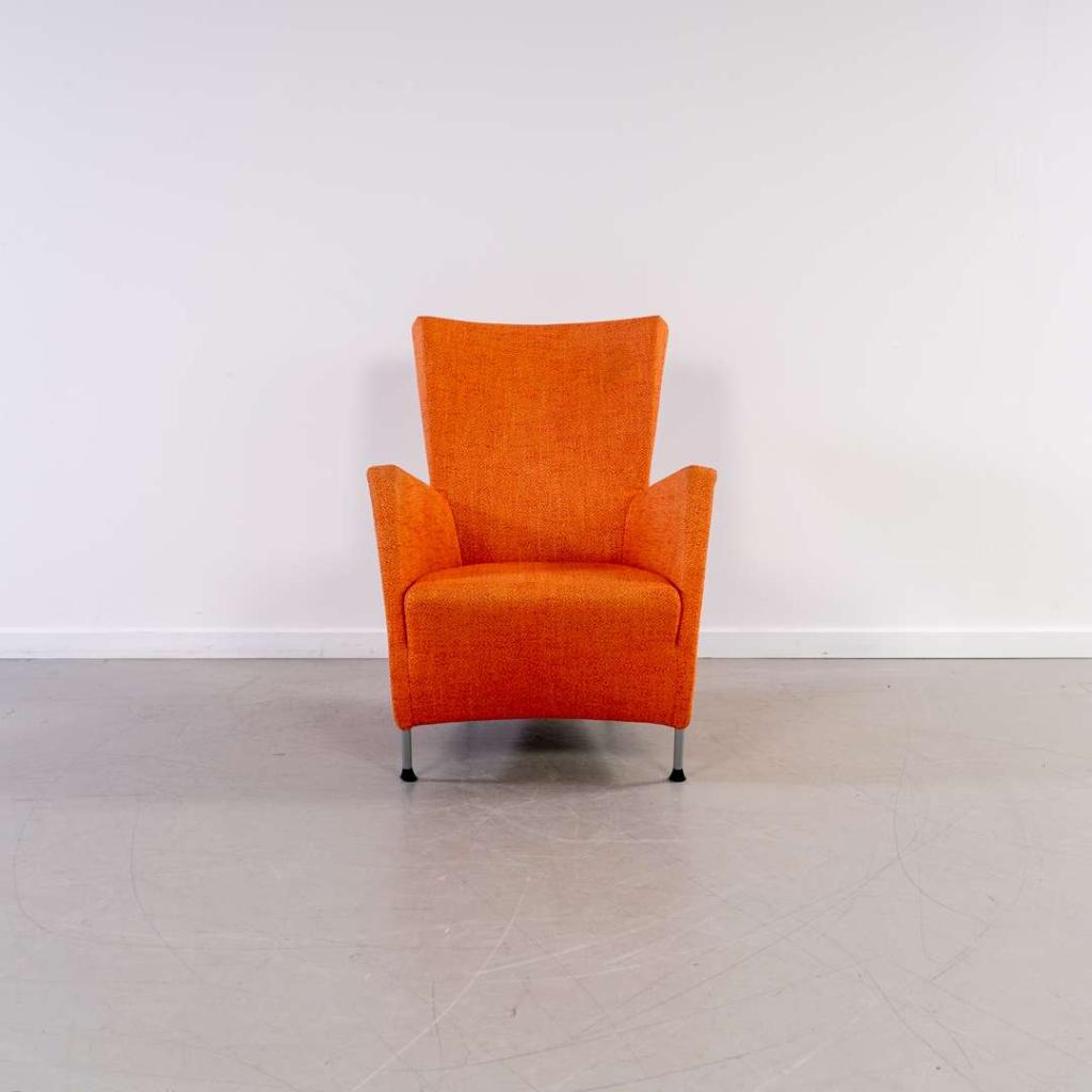 1x Montis Windy Fauteuil Oranje Stof Gemêleerd, Niet ingevuld, Gebruikt, Niet ingevuld, 75 tot 100 cm