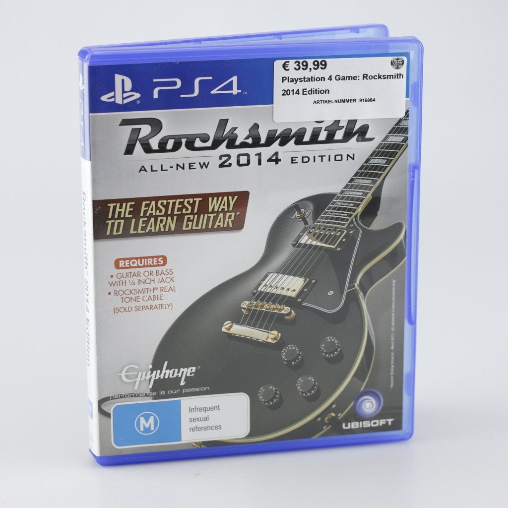 Playstation 4 Game: Rocksmith 2014 Edition, Sony, Gebruikt, Support@sony.com, 1-7-1 Konan, Minato-ku
Tokyo 108-0075
Japan