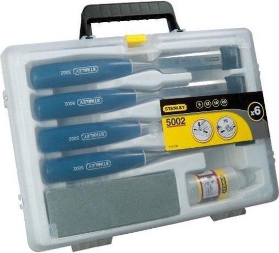 STANLEY 0-16-130 Houtbeitelset - 6-delig - met opbergbox, Ophalen of Verzenden, Zo goed als nieuw