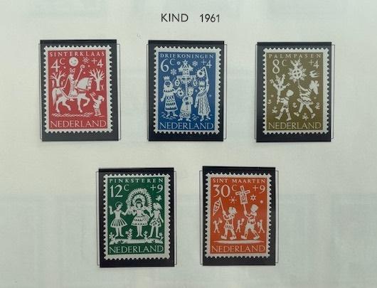 1961 Postfris 5x Kinderzegels NVPH 759#763 , Ophalen of Verzenden, Na 1940, Postfris