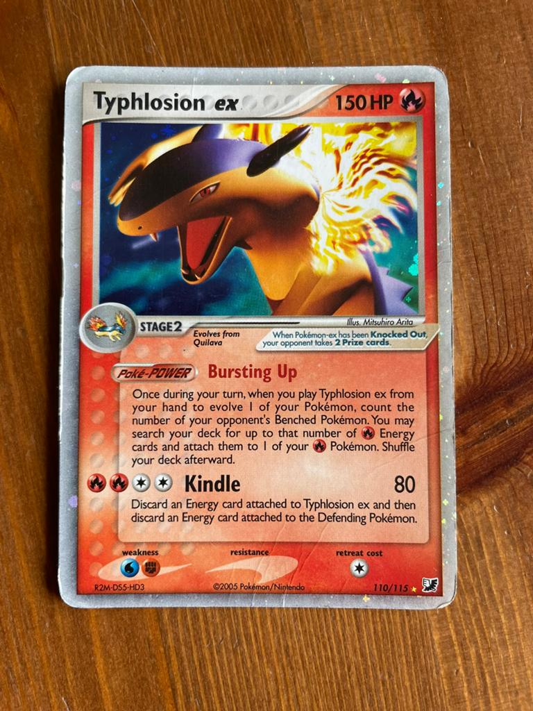 Typhlosion EX Holo 110/115 Unseen Forces - Played, Ophalen of Verzenden, Gebruikt, Losse kaart, Foil