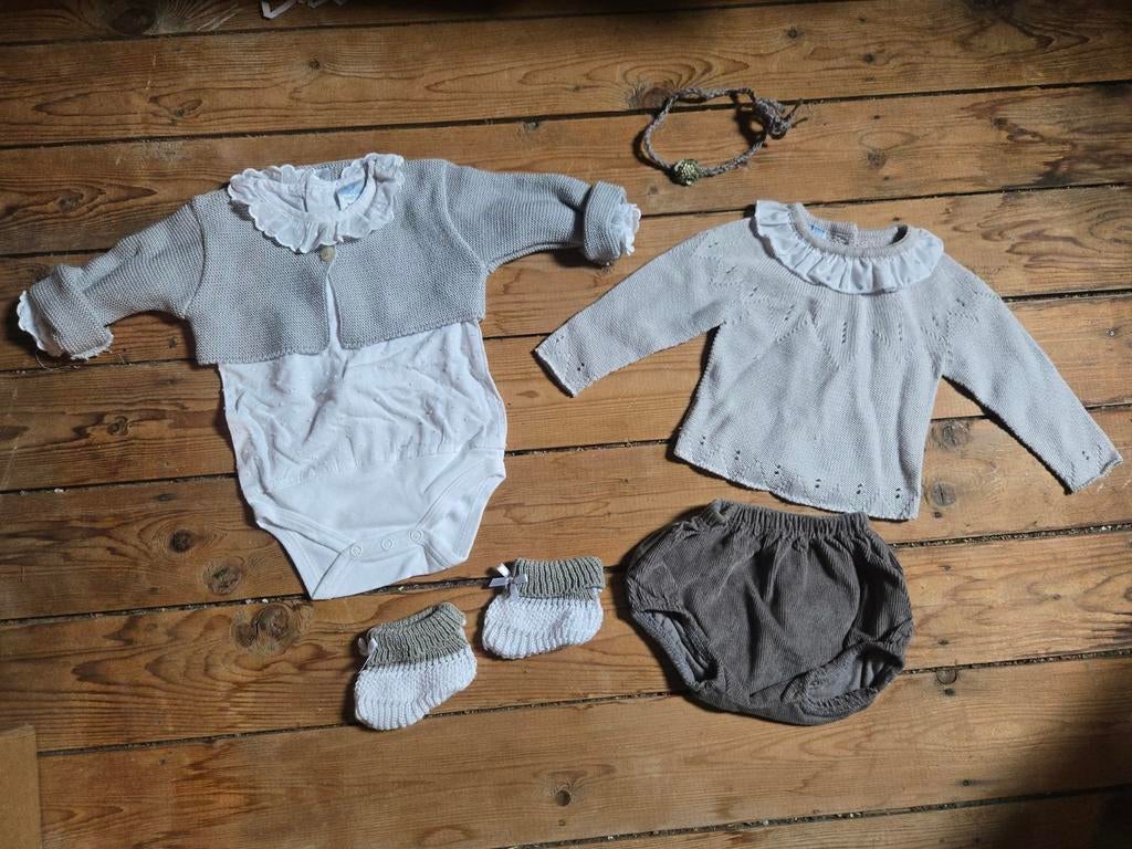 2 luxe baby of reborn Spaanse setjes mt 50/56, Ophalen of Verzenden, Zo goed als nieuw, Jongetje of Meisje