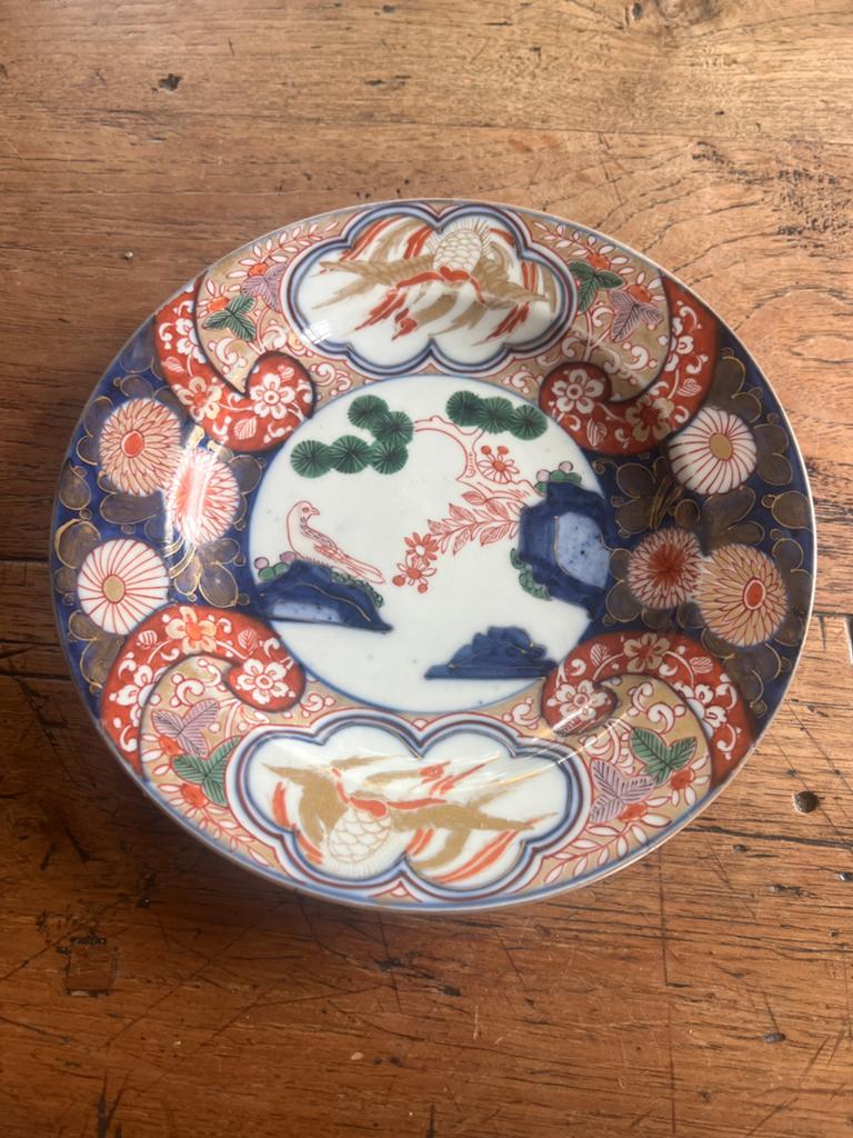 Antiek Japans Imari Porseleinen Bord - Handgeschilderd, Ophalen of Verzenden