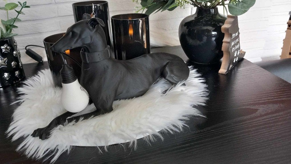 led hazewindhond whippet greyhound windhond beeld lamp, Ophalen of Verzenden, Nieuw, Nachtlamp