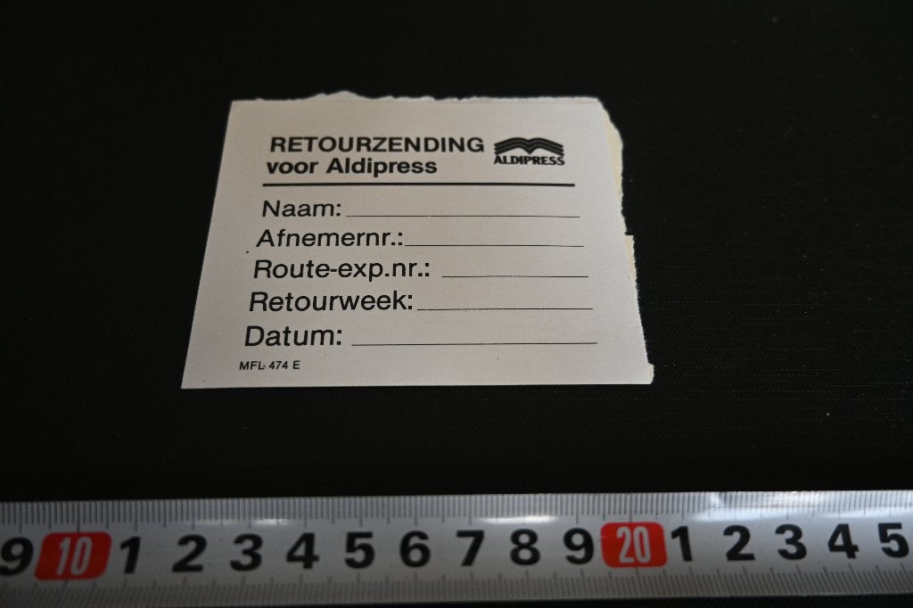 sticker Retourzending voor ALDIPRESS  zwart *, Ophalen, Zo goed als nieuw