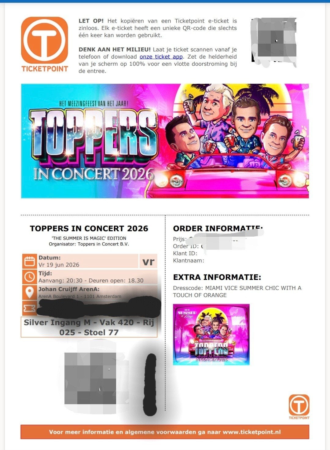2x Toppers 19 juni, Tickets en Kaartjes, Twee personen