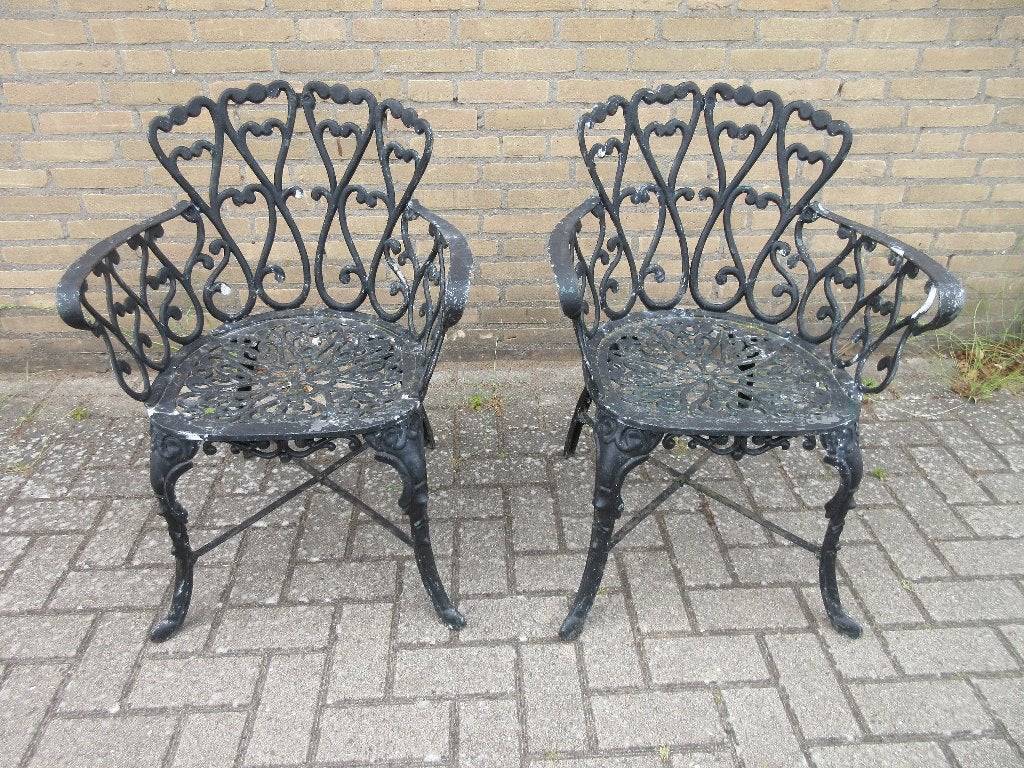 Set bistro stoelen aluminium bistroset, Gebruikt, Aluminium, Stoel, Tuinset
