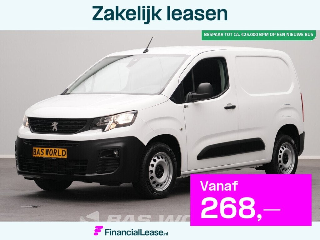 Peugeot Partner 110pk Benzine Automaat L1H1 Airco Cruise Par, Automaat, Stof, Gebruikt, Euro 6