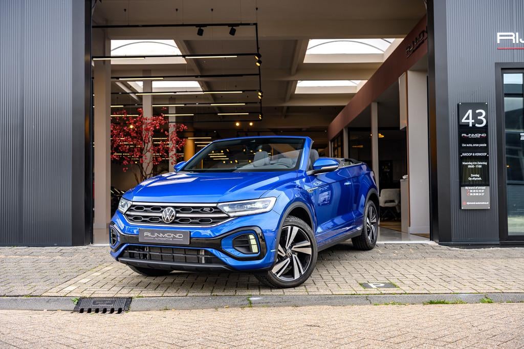 Volkswagen T-Roc Cabrio 1.5 TSI R-Line Edition Grey|Carplay|, Auto's, Volkswagen, 4 cilinders, Blauw, 1446 kg, Bedrijf