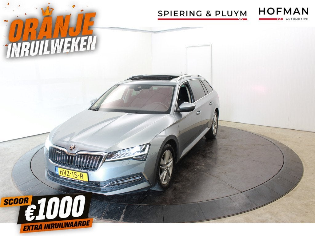 Skoda Superb Style 360ºCam Pano El Trekh+aKlep Canton Leder, Auto's, Skoda, Bedrijf, Te koop, Superb, 360° camera, ABS, Achteruitrijcamera