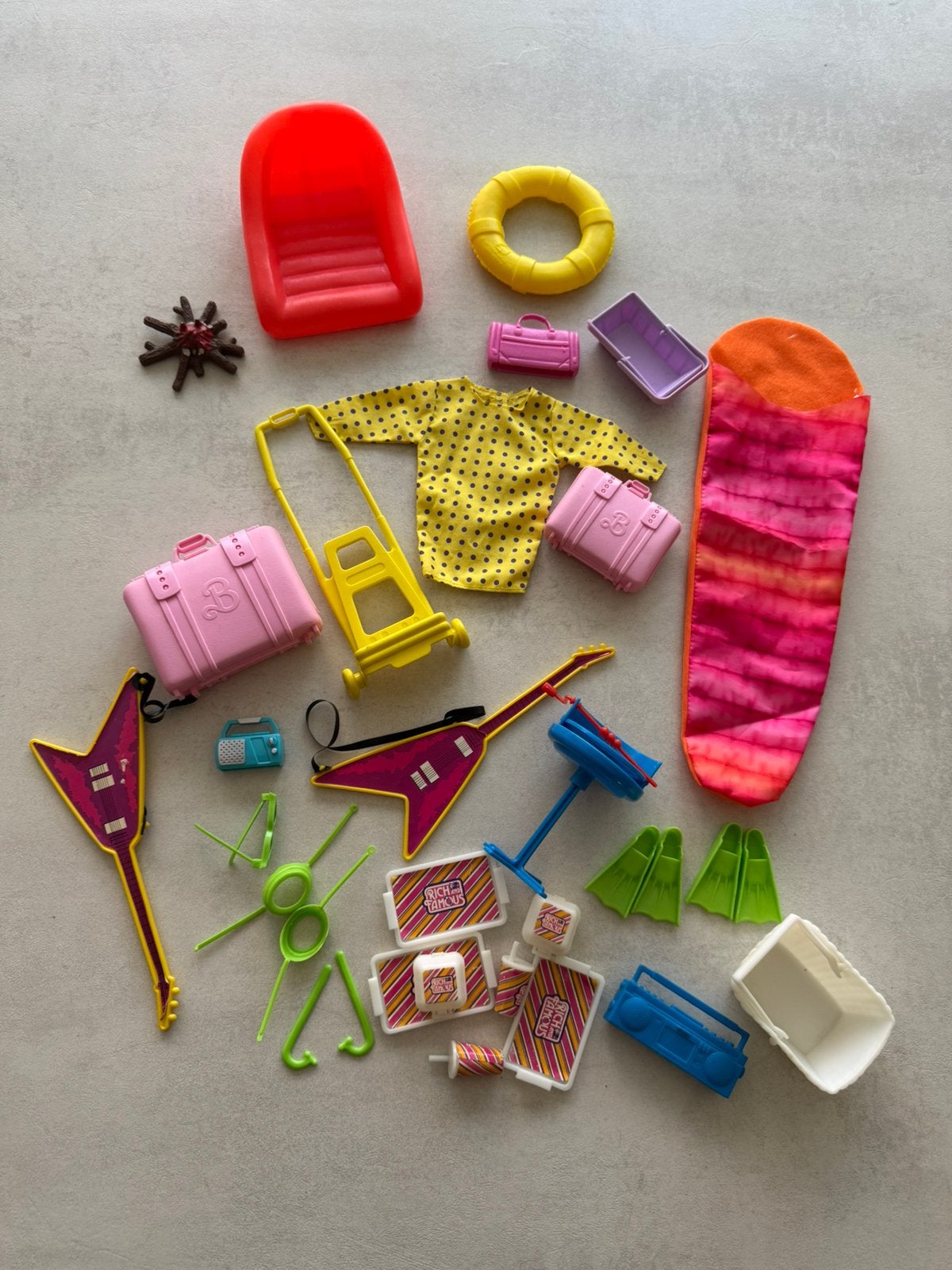 Barbie accessoires camping strand vakantie, Ophalen of Verzenden, Gebruikt, Barbie