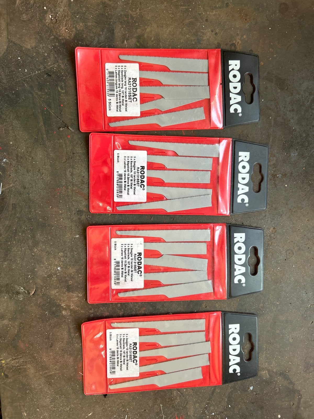 RODAC Reciprozaagbladen RA31318SET - 4x 5 stuks, 70 mm of meer, Nieuw, Ophalen of Verzenden, Reciprozaag