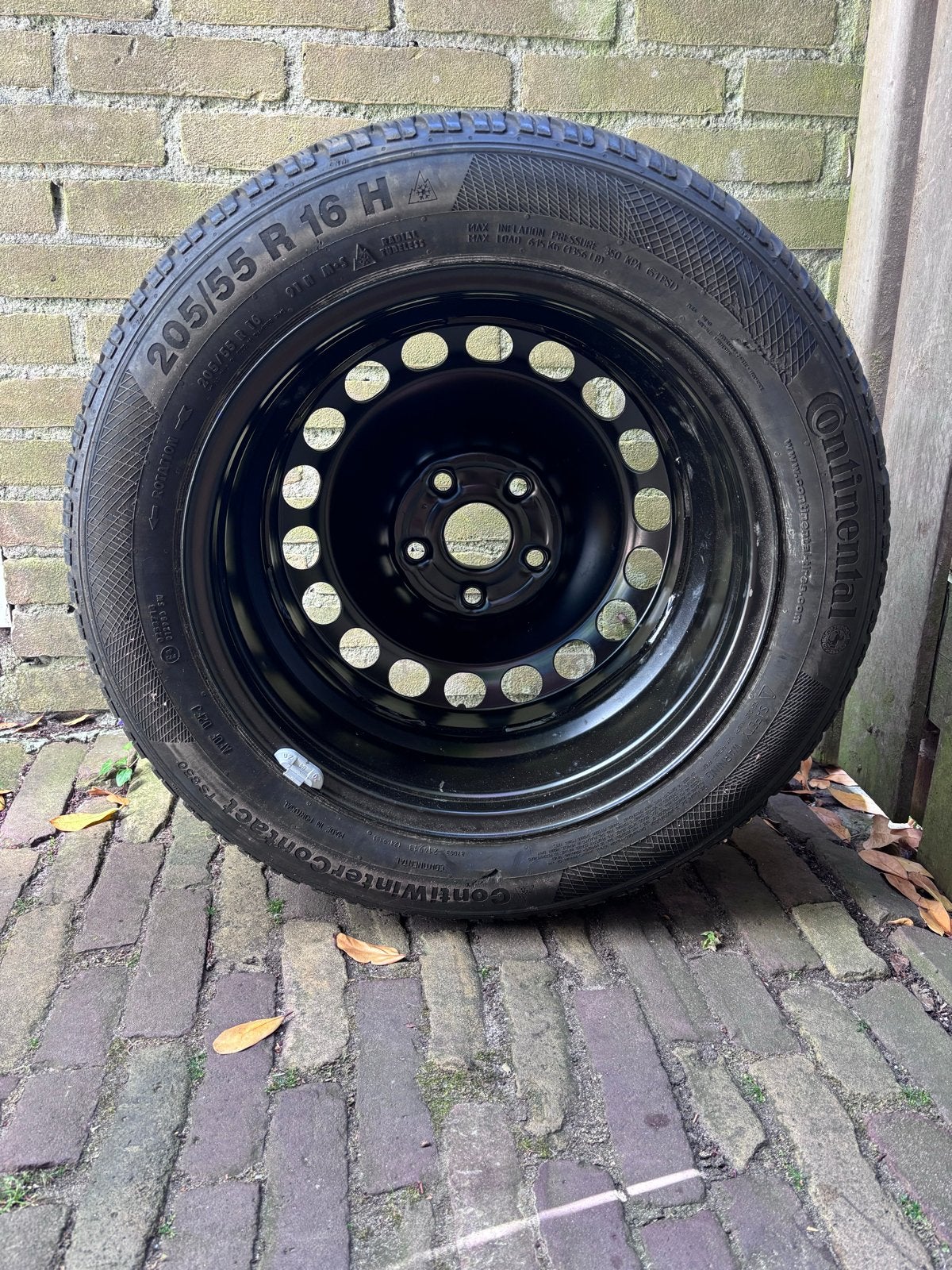 Continental ContiWinterContact 205/55 R16 H Winterbnd+velg, Auto-onderdelen, Banden en Velgen, Ophalen, Gebruikt, 16 inch, Banden en Velgen