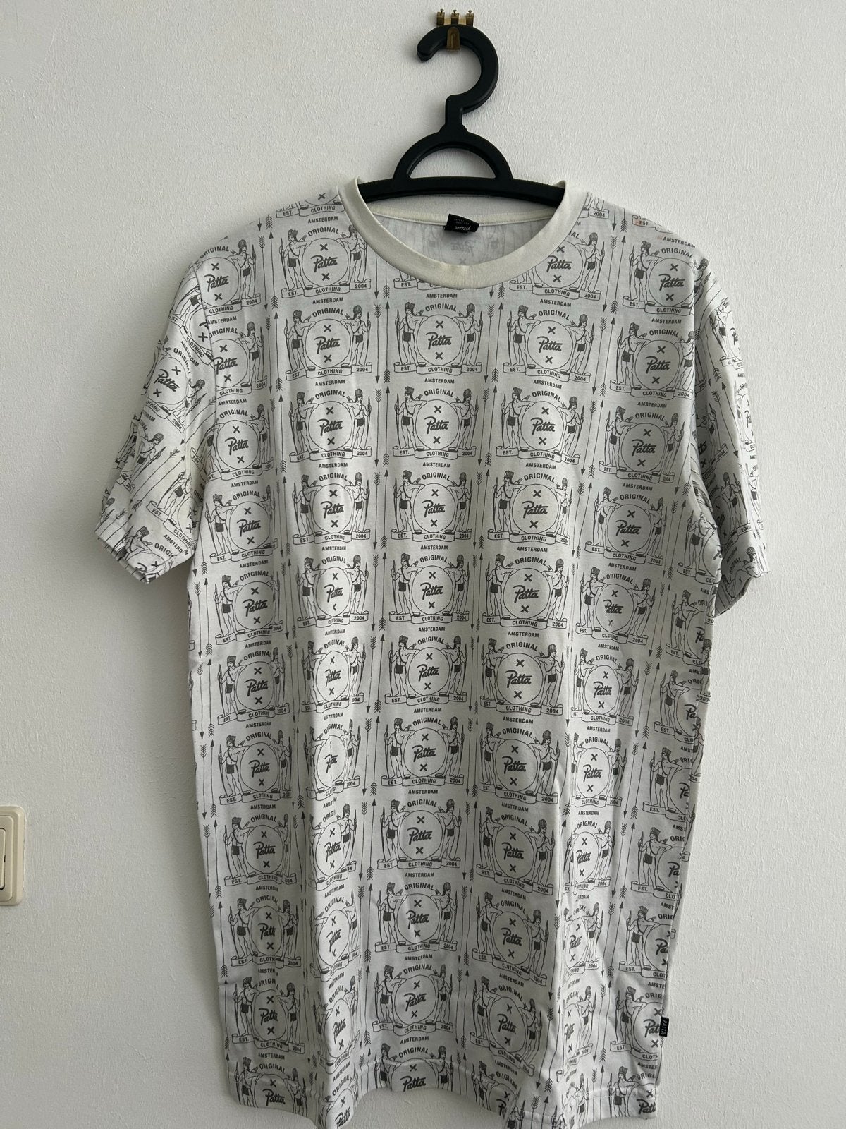 Patta T-shirt met all-over print - Maat M, Ophalen of Verzenden, Gedragen, Maat 48/50 (M), Wit