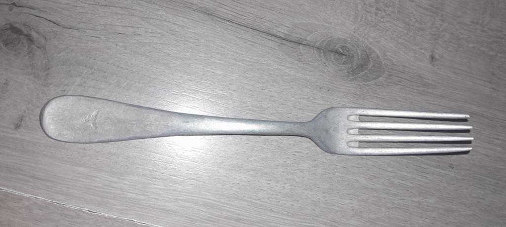 Vork bestek WWII Duits netjes aluminium 1938 oorlog adelaar, Ophalen of Verzenden, Overige soorten, Duitsland, Overige typen