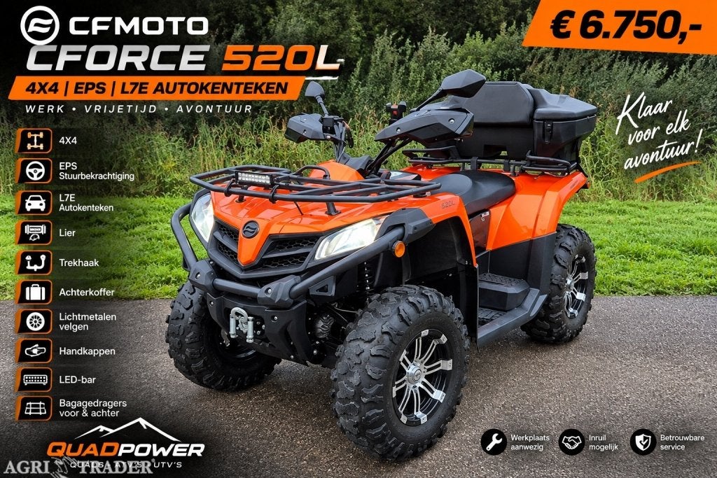 CF-MOTO CForce 520L 4x4 EPS Autokenteken L7e, -, Niet opgegeven, Niet opgegeven, 1 cilinder