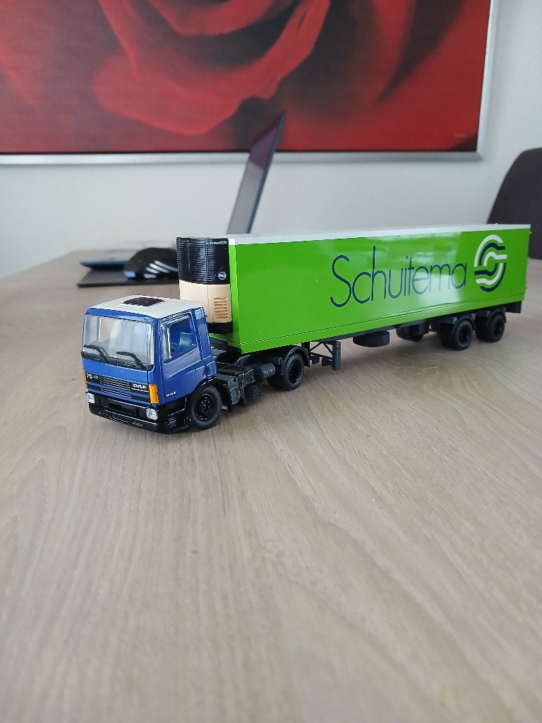 tekno daf, Hobby en Vrije tijd, Modelauto's | 1:50, Ophalen of Verzenden, Zo goed als nieuw, Bus of Vrachtwagen, Tekno