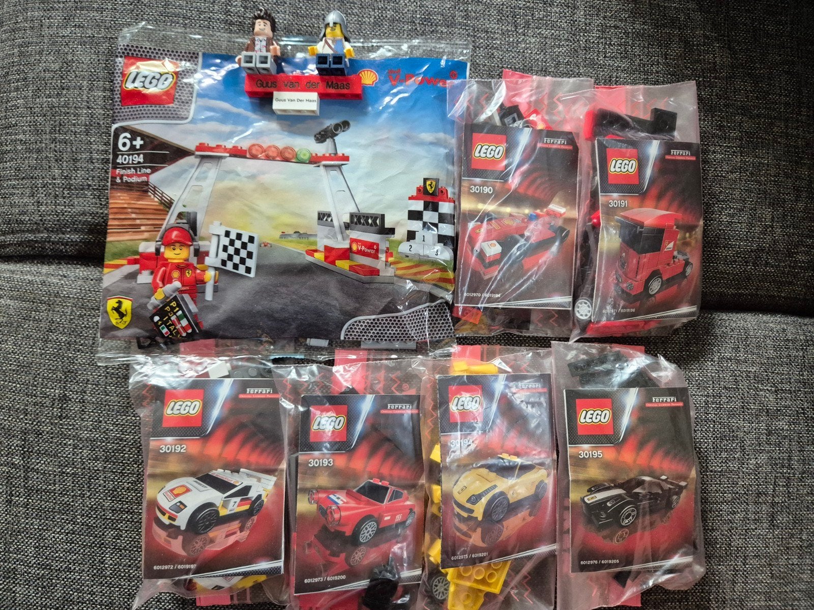 LEGO Shell Ferrari Collectie: 40194 (nw) en 30190 t/m 30195, Overige thema's, Lego, Compleet, Ophalen of Verzenden