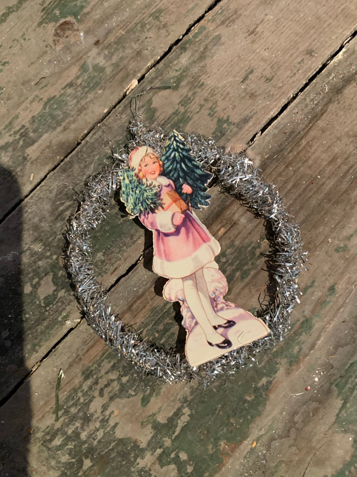 Kerst versiering tinsel ornament, Diversen, Gebruikt, T, Ophalen of Verzenden, N