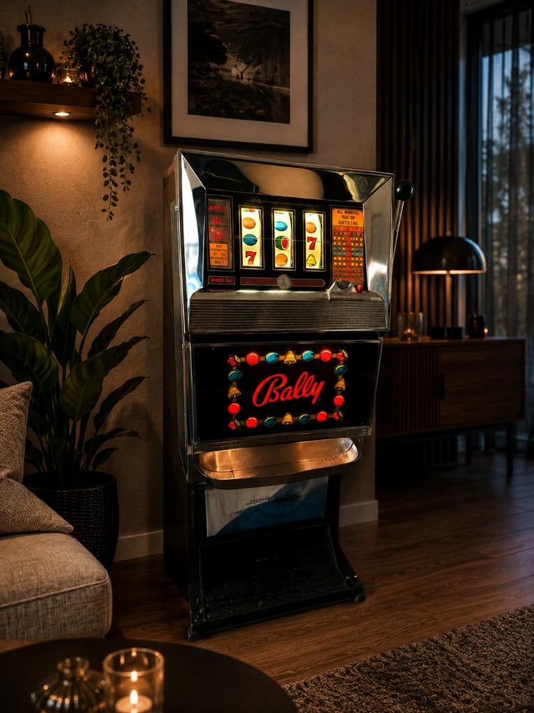 Vintage Bally gokkast - Klassieke fruitautomaat, Gulden, Ophalen of Verzenden, Gebruikt, Met sleutels