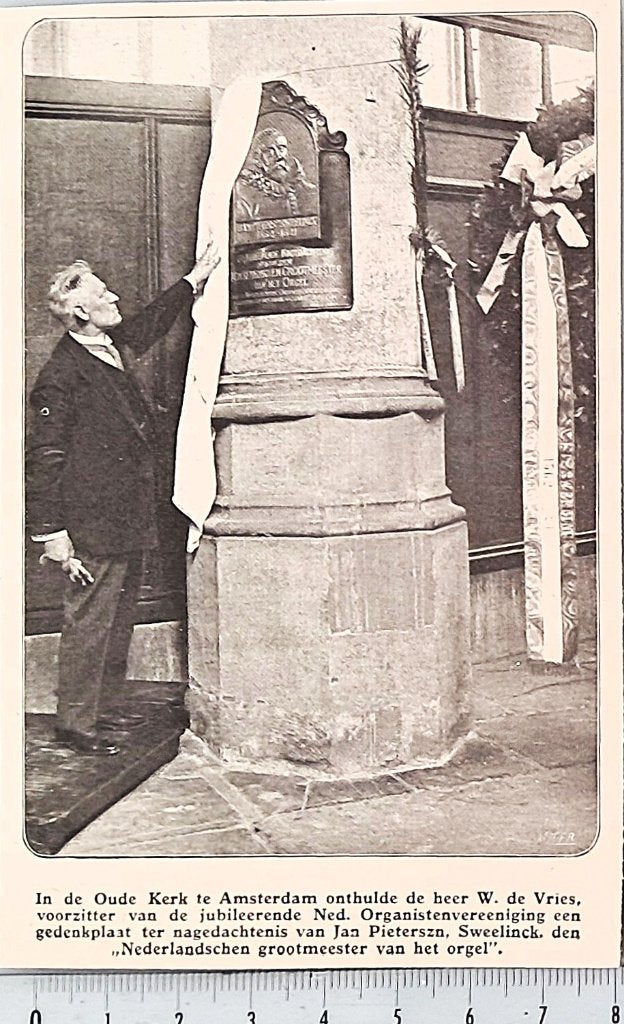 Amsterdam 1931:gedenkplaat organist in Oude Kerk onthuld, Verzenden, Voor 1940, Gebruikt, Overige onderwerpen