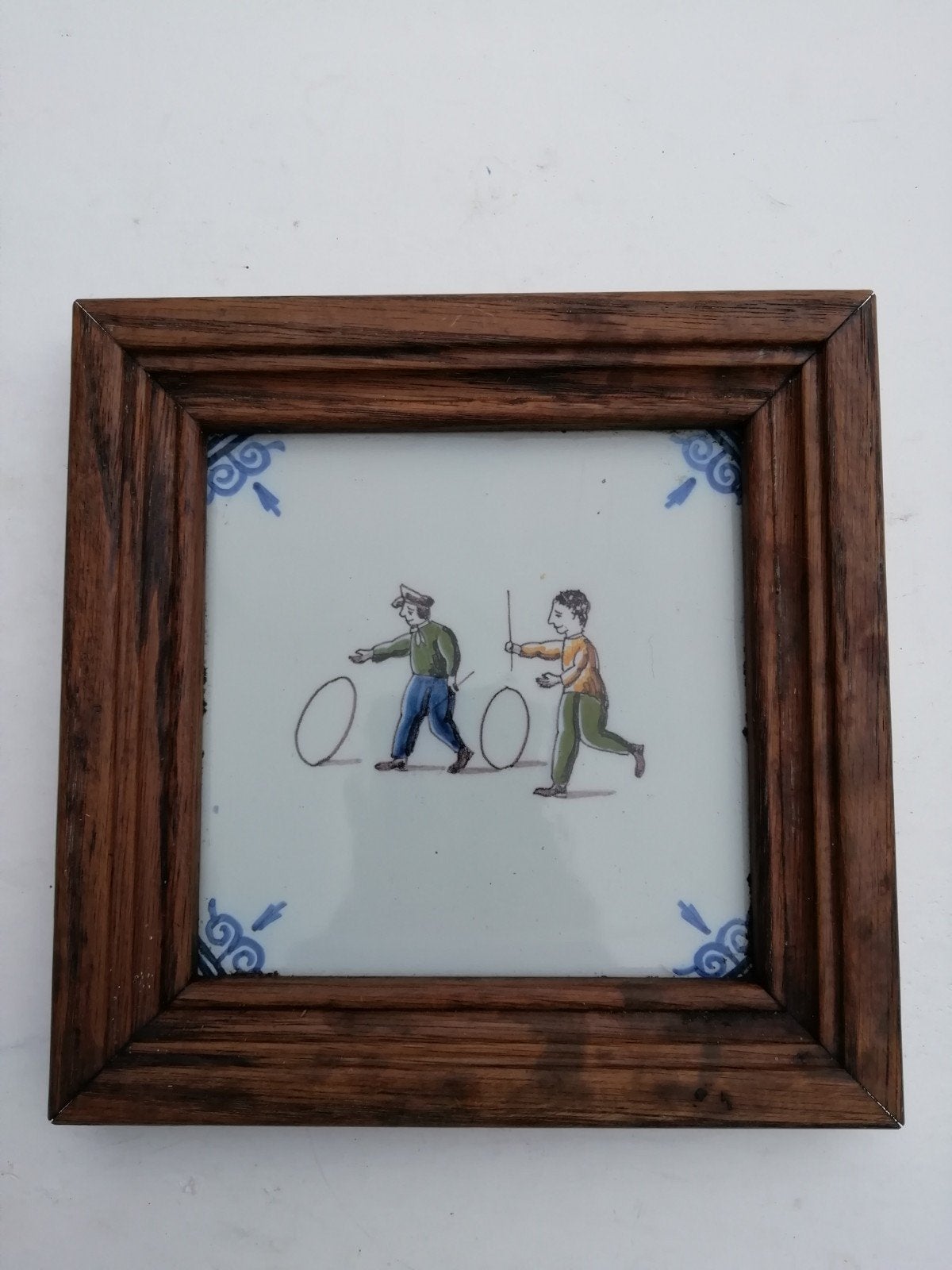 Set van 6 originele handgeschilderde Makkum tegels, Ophalen of Verzenden