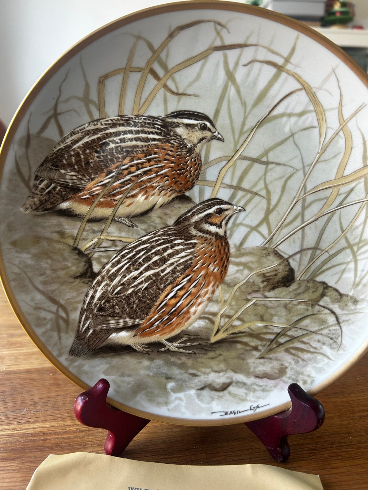 Franklin Porcelain 'Gamebirds of the World' - Kwartel, Ophalen of Verzenden