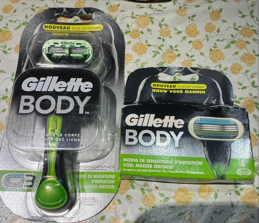 Gillette Body Scheermes Houder + 5 Navulmesjes Nieuw, Ophalen of Verzenden, Nieuw, Overige typen