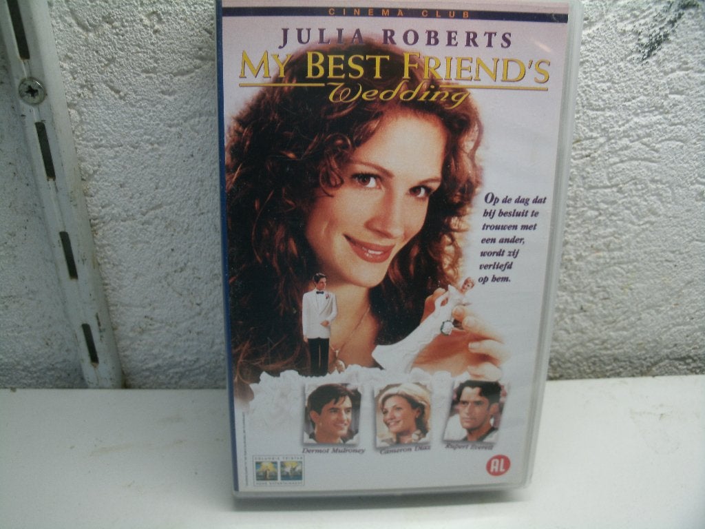 vhs 81b my best friend's wedding, Cd's en Dvd's, VHS | Film, Alle leeftijden, Ophalen of Verzenden, Zo goed als nieuw, Komedie
