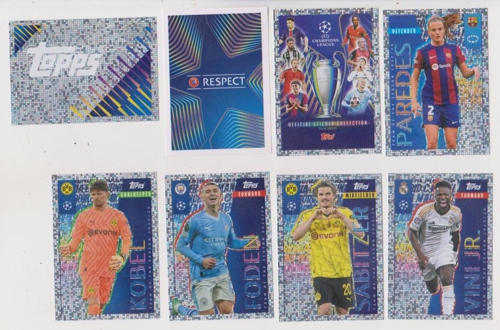Topps stickers Champions League 2024-2025, Verzamelen, Sportartikelen en Voetbal, Verzenden, Zo goed als nieuw, Buitenlandse clubs