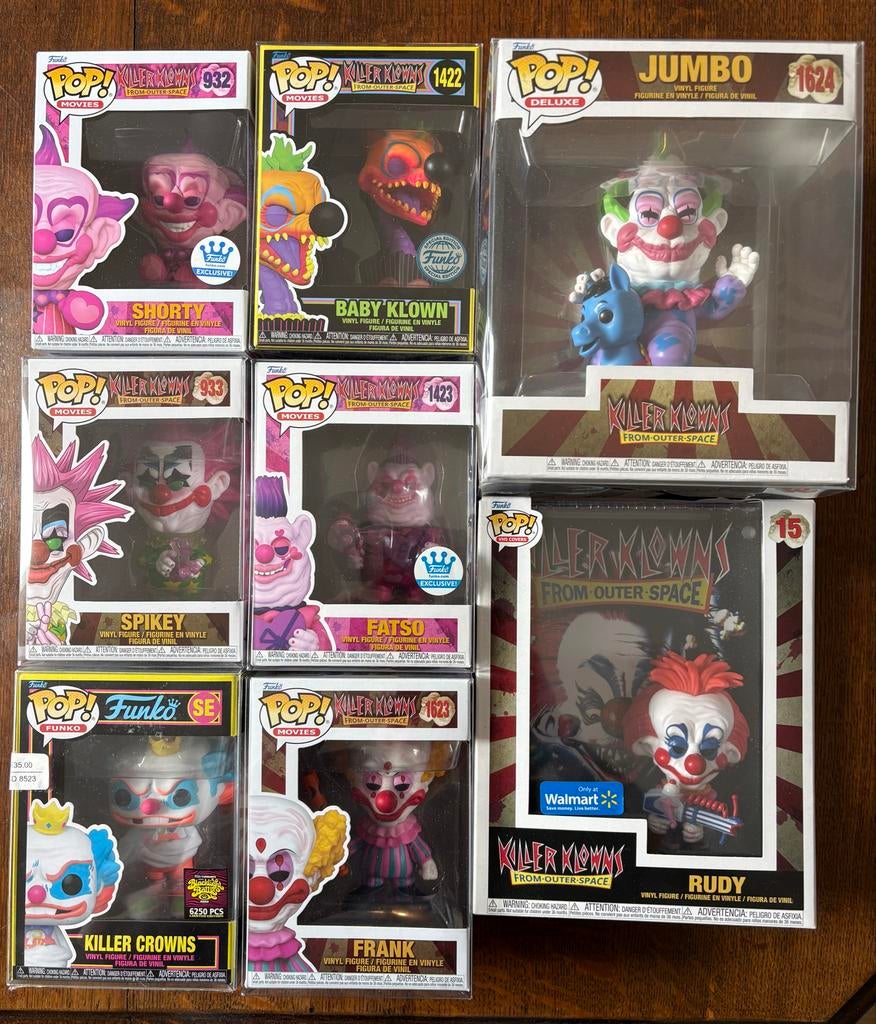 Funko Pop Killer Klowns From Outer Space set, Ophalen of Verzenden, Zo goed als nieuw