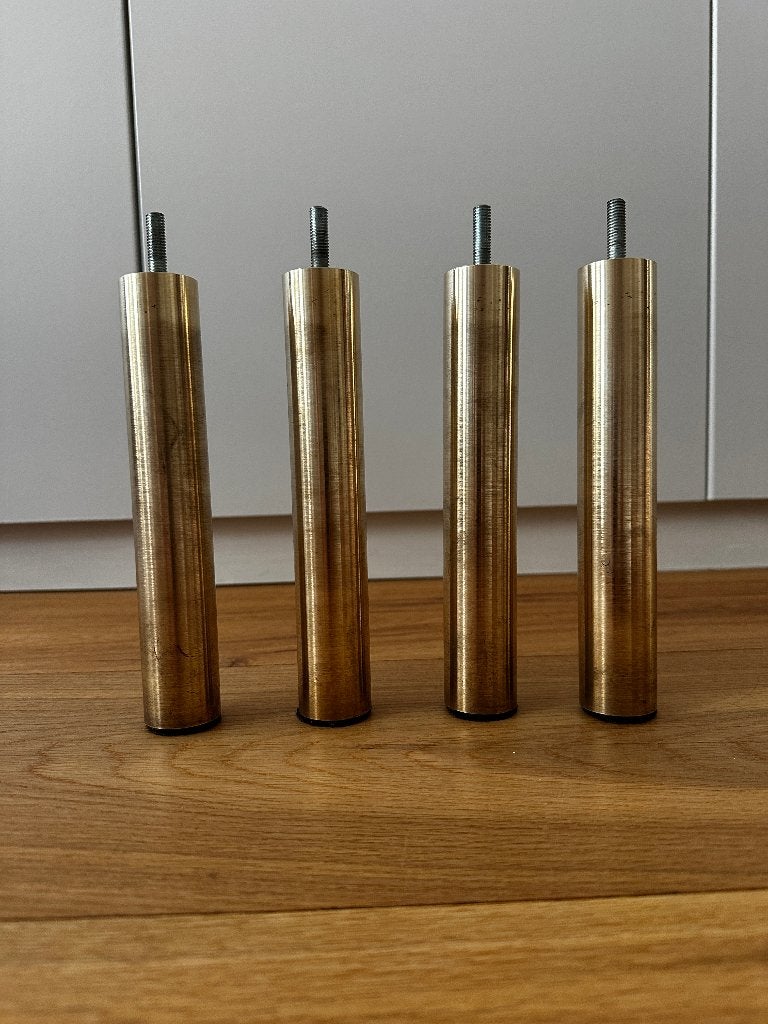 Messing bankpoten meubelpoten 19 cm lang incl. M8 schroeven, Ophalen of Verzenden, Zo goed als nieuw, Minder dan 50 mm, Schroeven