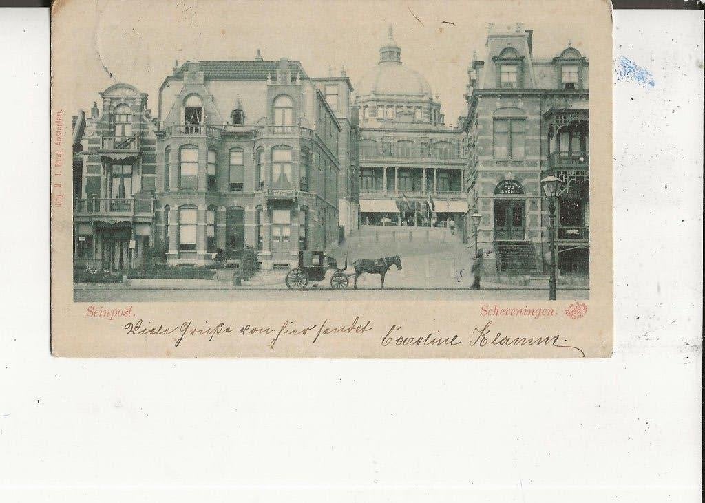Scheveningen Seinpost en Hotel J Keijl N J Boon 2-8-1901, Ophalen of Verzenden, Voor 1920, Gelopen, Zuid-Holland